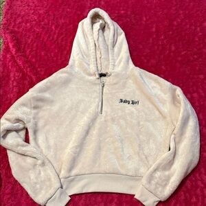 Baby Girl Baby Pink Hooded Sweatshirt